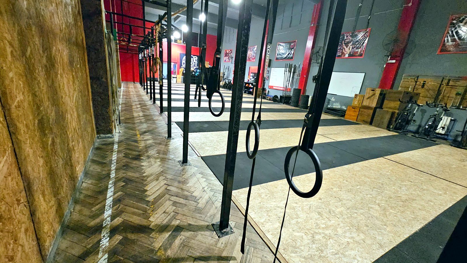 Anillas y estructura de dominadas del salón principal